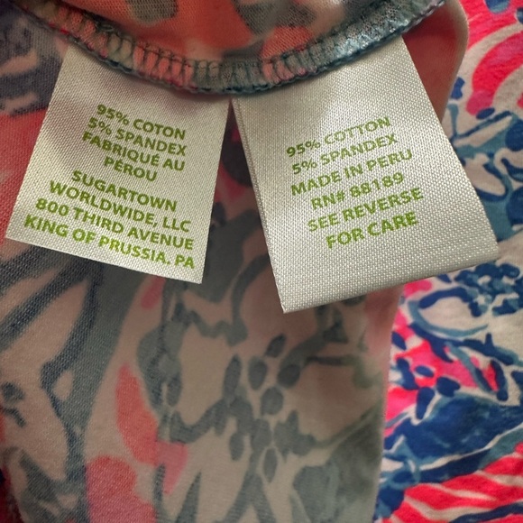 Lilly Pulitzer V-Neck Floral Top - Pink and Blue - Picture 5 of 6